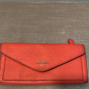 Coach Red Leather Wallet